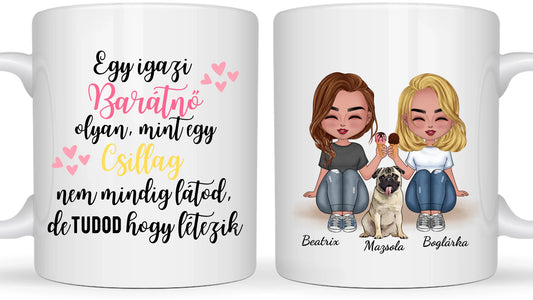 Legjobb Chibi barátnők és a kutyáik - Egyedi személyre szabható bögre