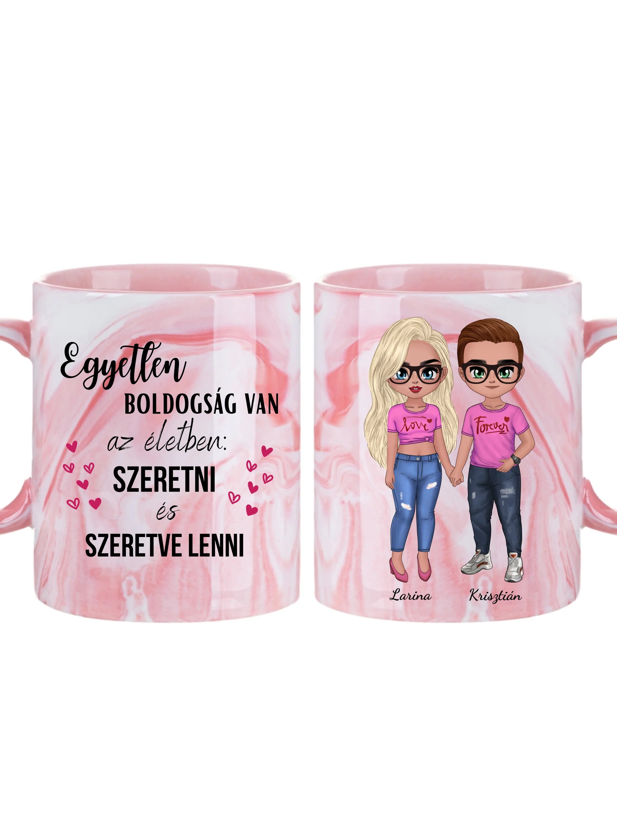 Chibi pár - Egyedi személyre szabható bögre