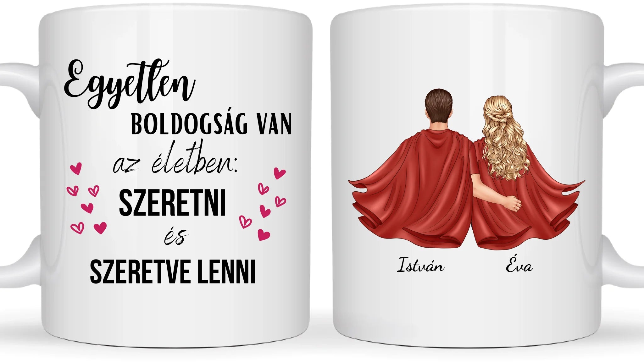 A szuperhős pár - Egyedi személyre szabható bögre