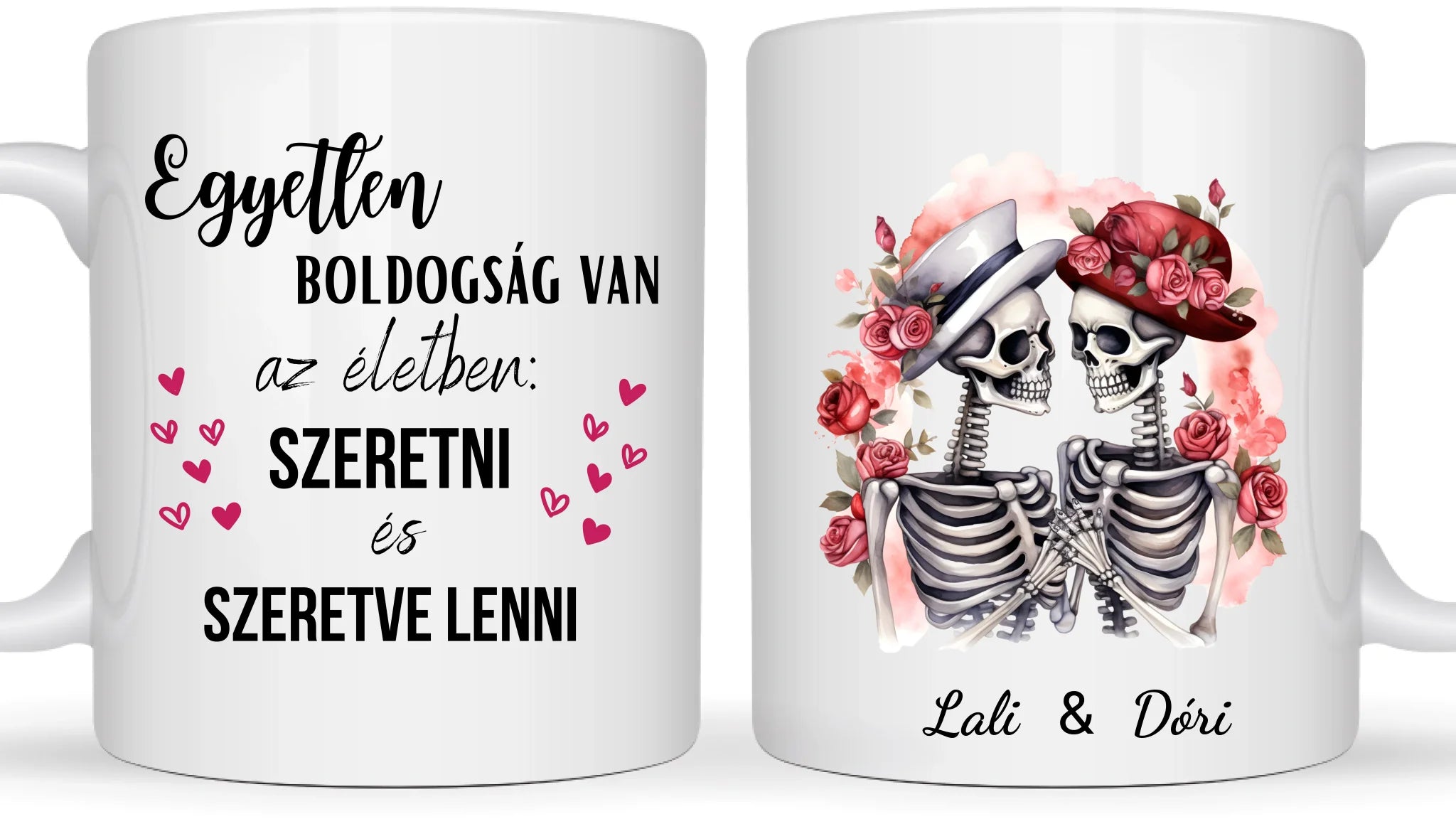 Szerelmes csontvázak - Egyedi személyre szabható bögre