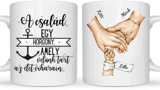 Babás / Gyermekes és Szülői kezek - Egyedi személyre szabható bögre
