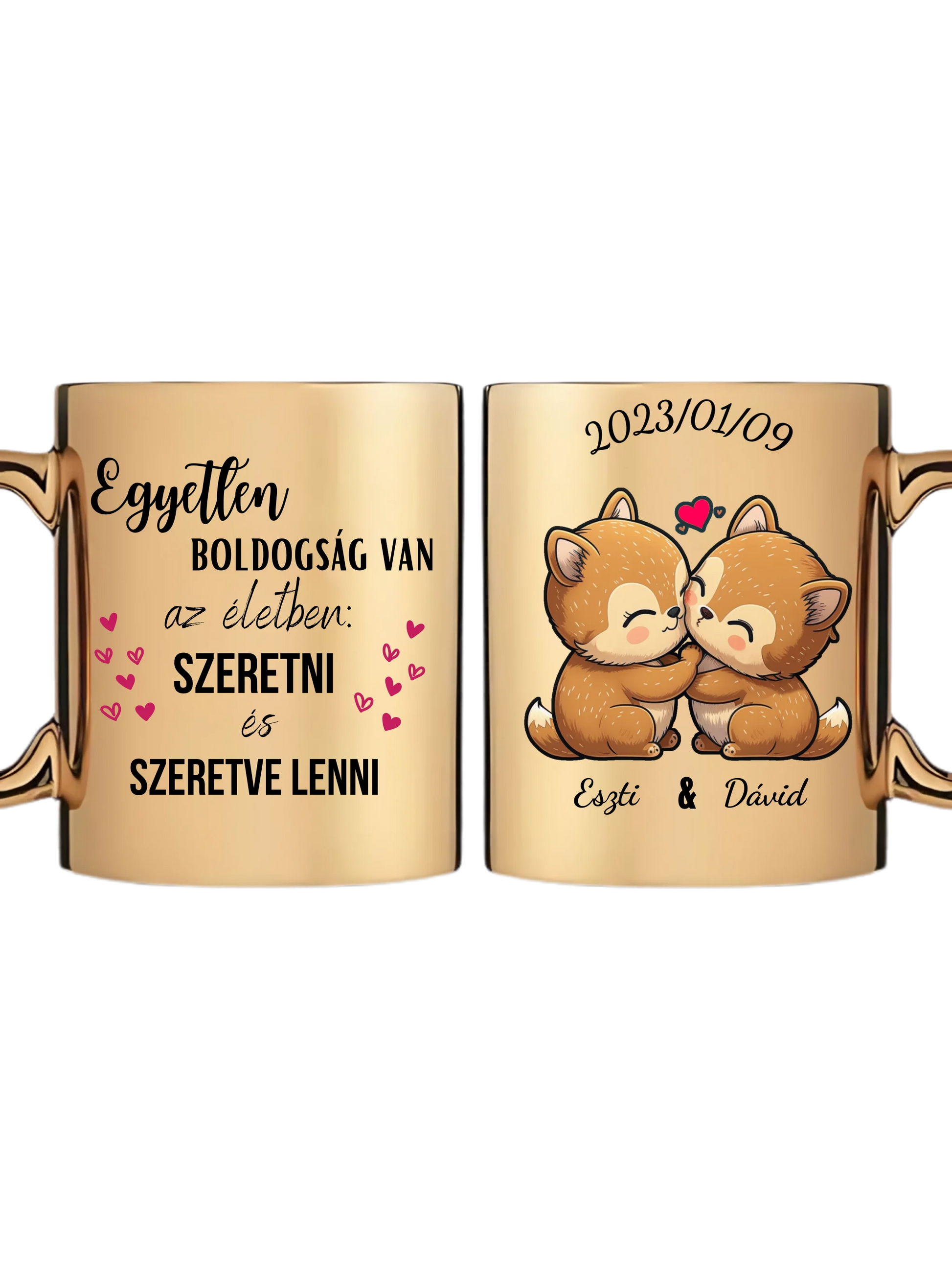 Arany metál bögre