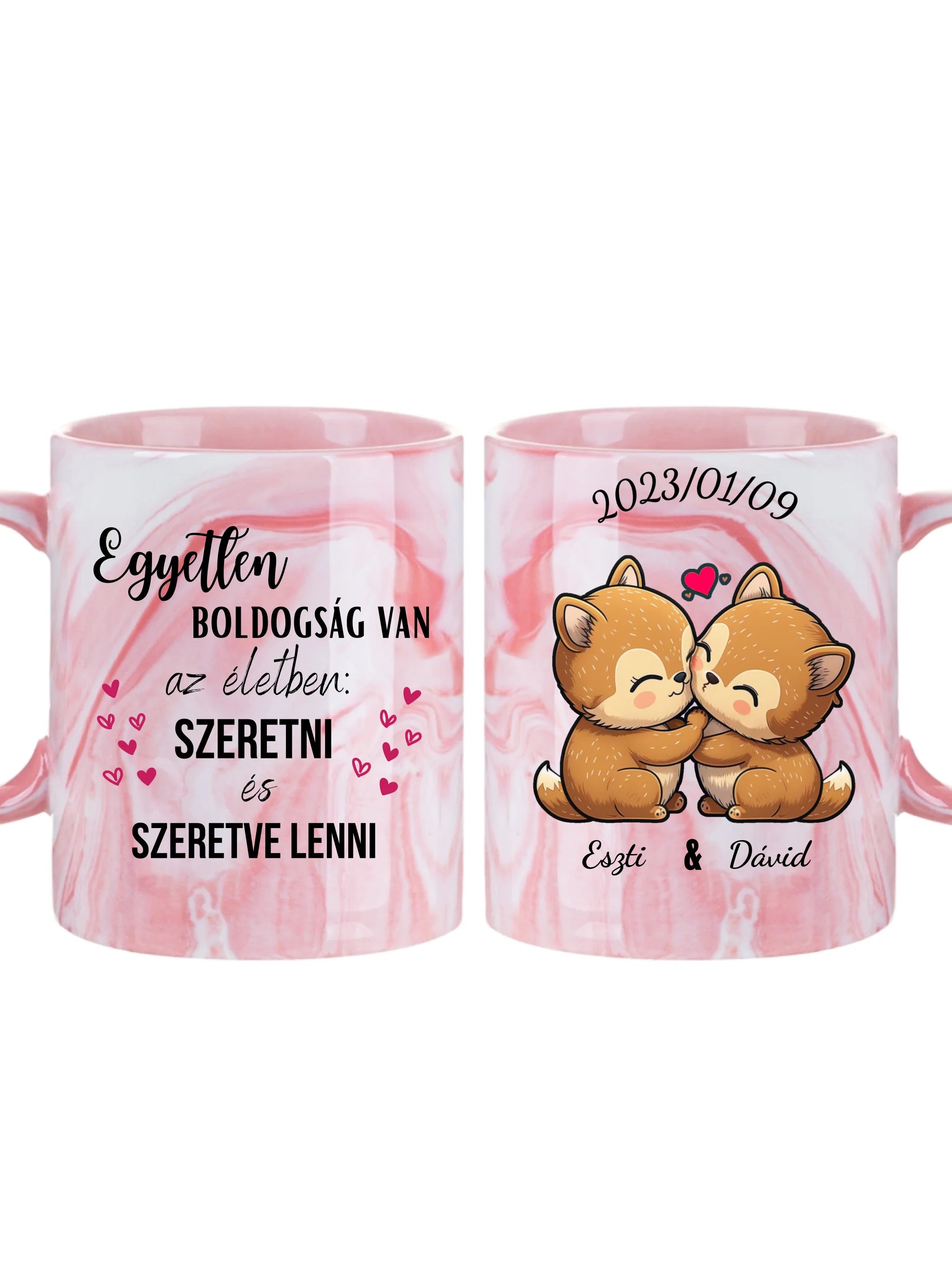 Róka pár - Egyedi személyre szabható bögre
