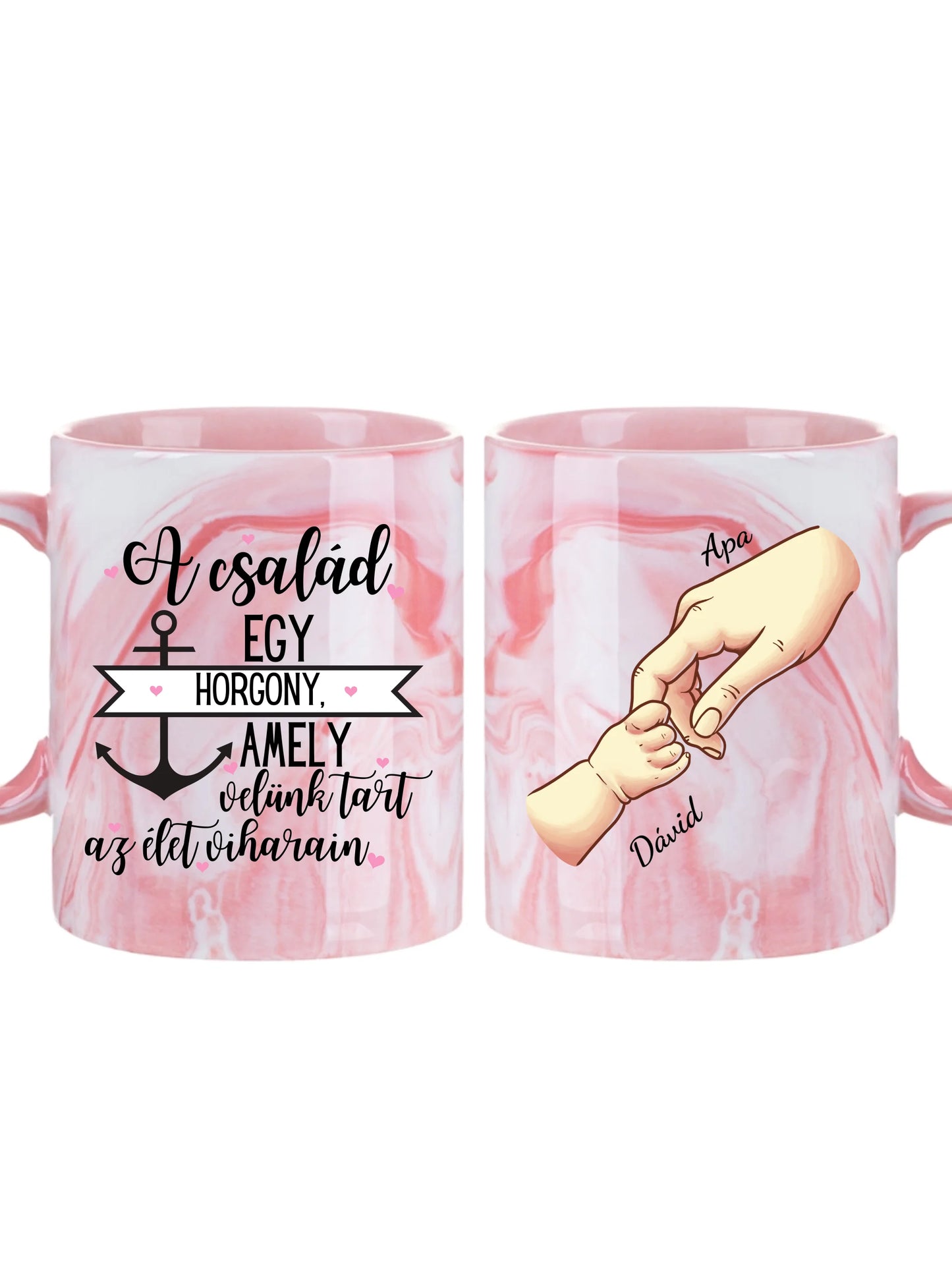 Családi kezek - Egyedi személyre szabható bögre