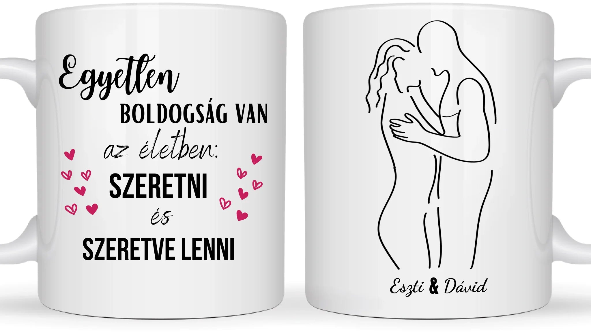 Szerelmes páros - Egyedi személyre szabható bögre