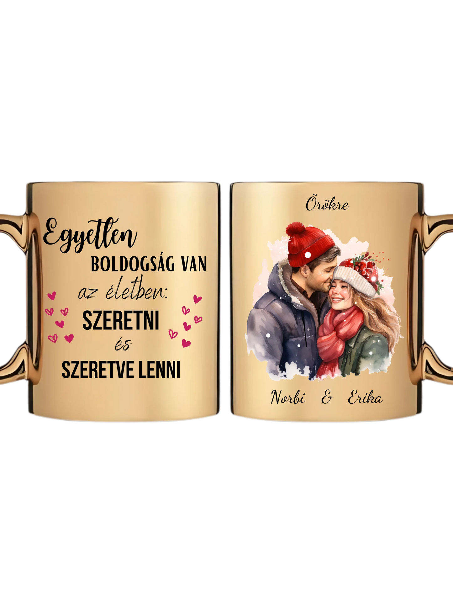 Karácsonyi szeretet - Egyedi személyre szabható bögre