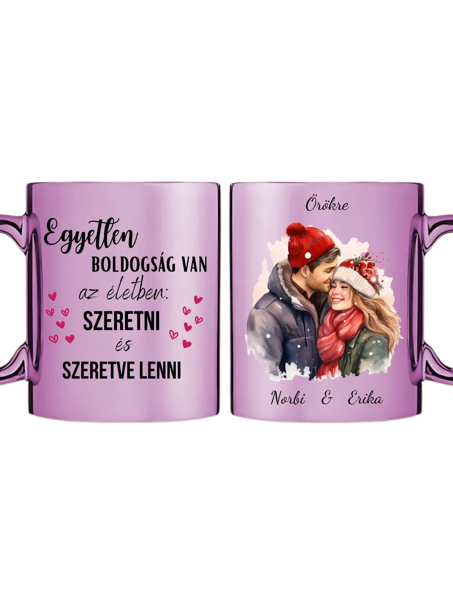 Karácsonyi szeretet - Egyedi személyre szabható bögre