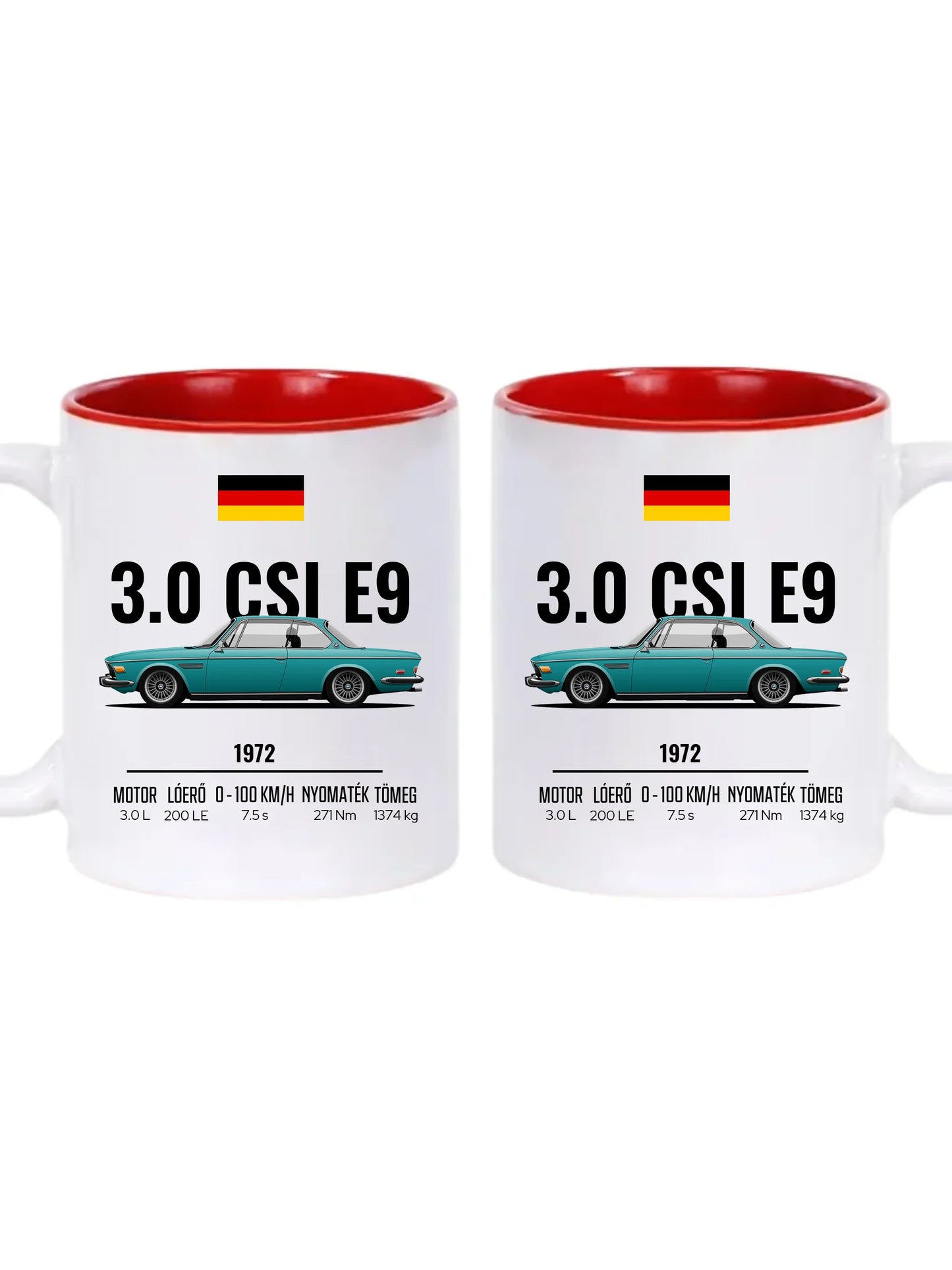 Autó illusztráció - 3.0 CSI E9 60. - Egyedi személyre szabható bögre