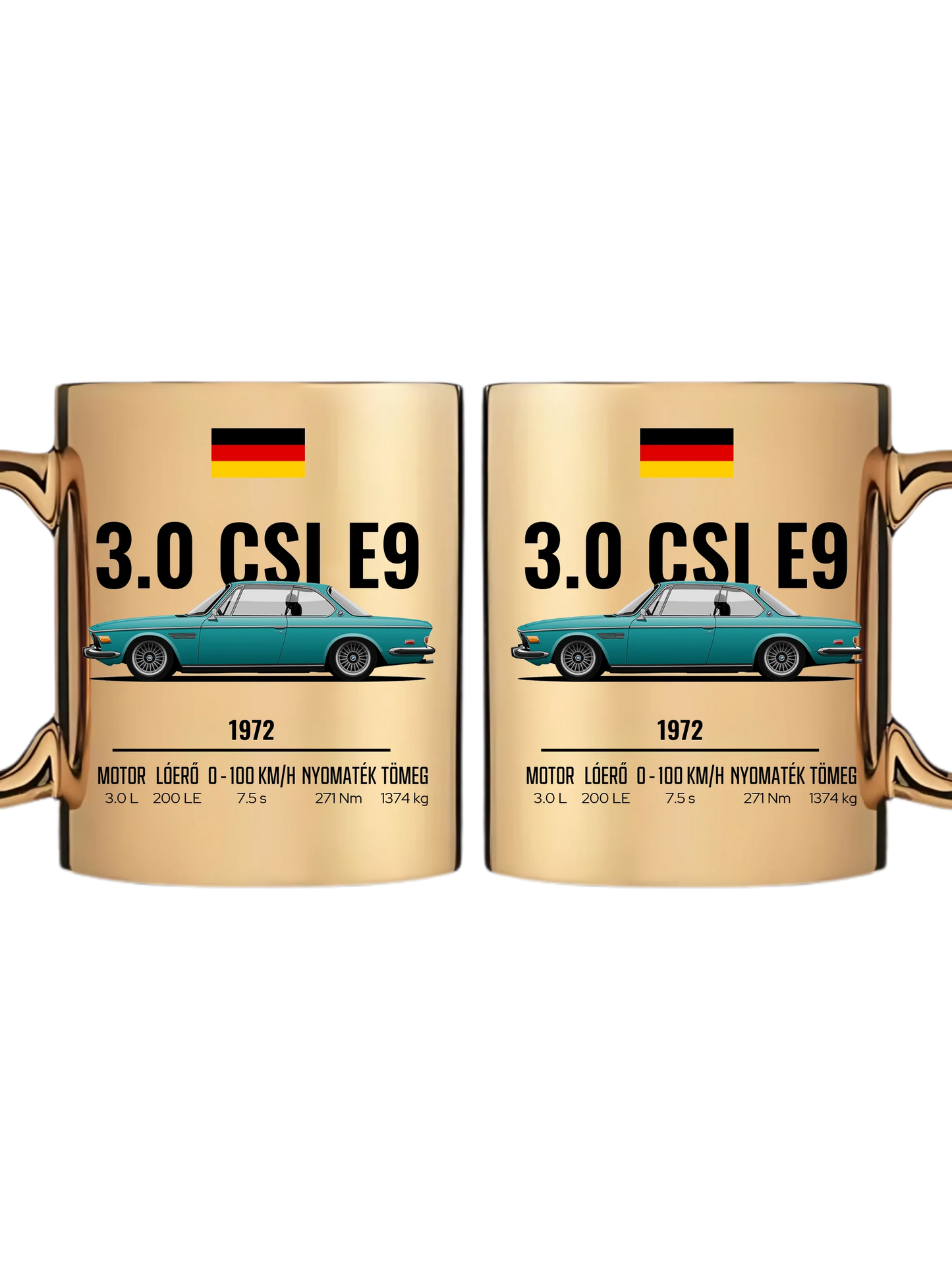 Autó illusztráció - 3.0 CSI E9 60. - Egyedi személyre szabható bögre