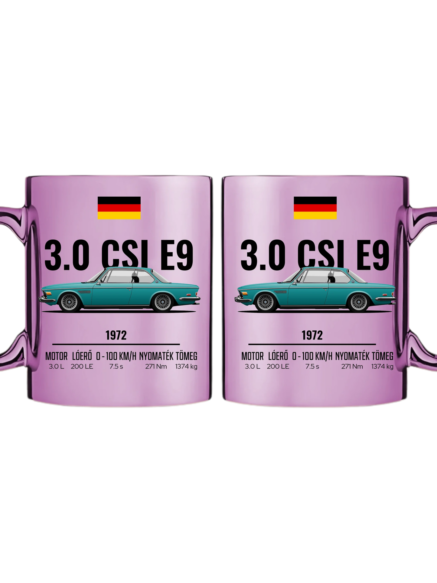 Autó illusztráció - 3.0 CSI E9 60. - Egyedi személyre szabható bögre