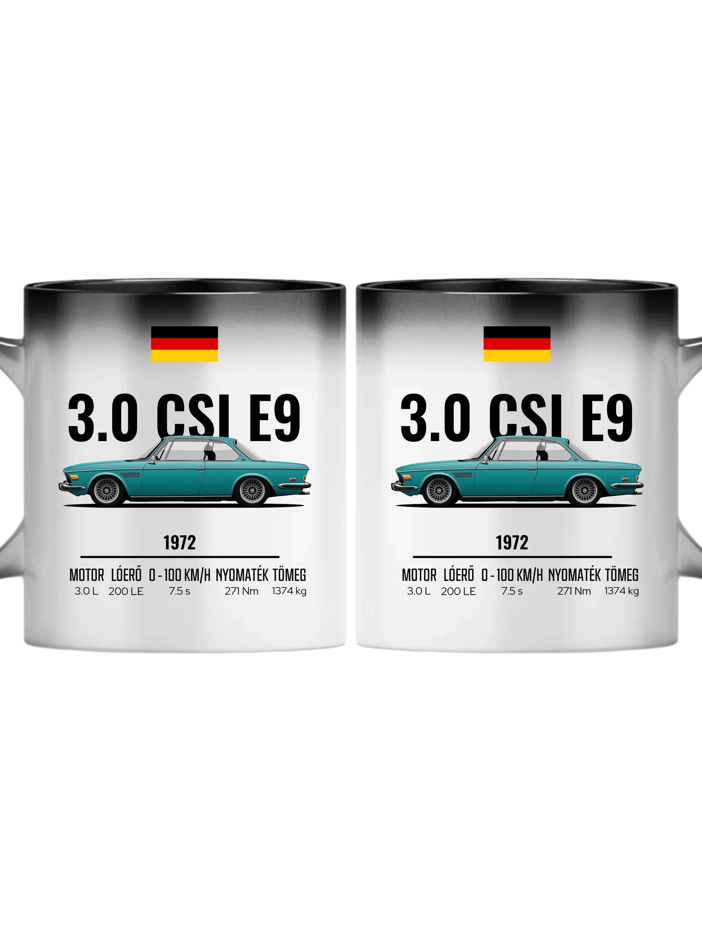 Autó illusztráció - 3.0 CSI E9 60. - Egyedi személyre szabható bögre
