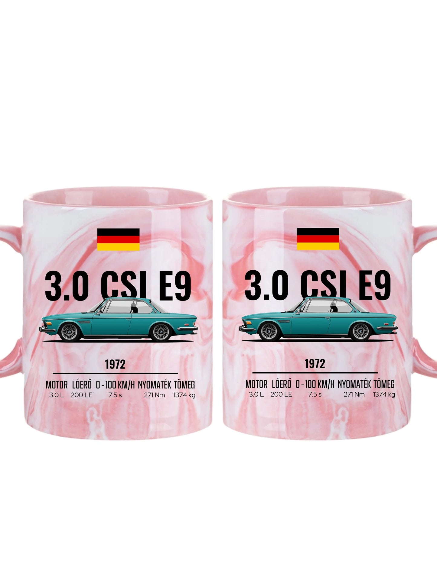 Autó illusztráció - 3.0 CSI E9 60. - Egyedi személyre szabható bögre