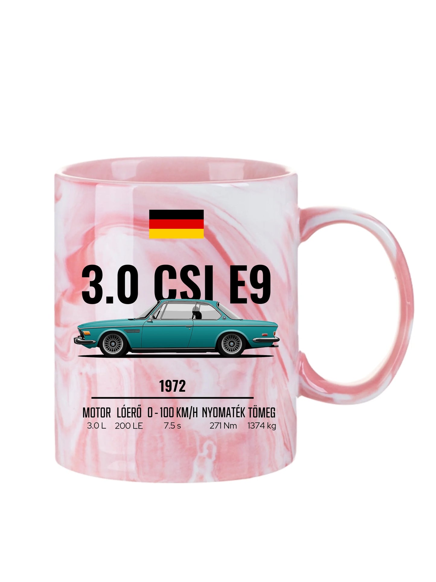 Autó illusztráció - 3.0 CSI E9 60. - Egyedi személyre szabható bögre