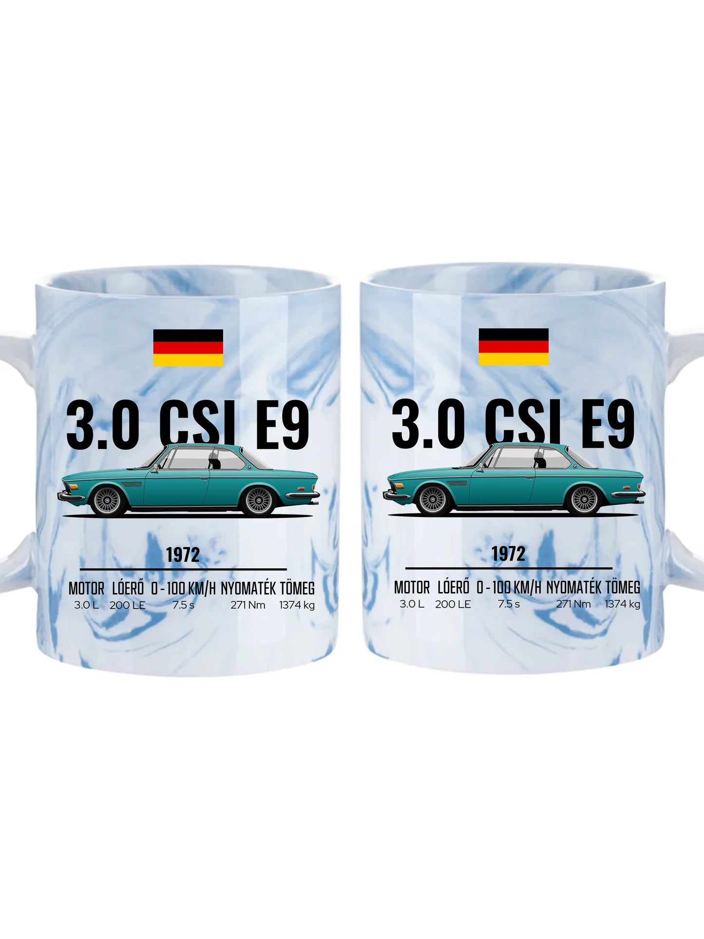 Autó illusztráció - 3.0 CSI E9 60. - Egyedi személyre szabható bögre