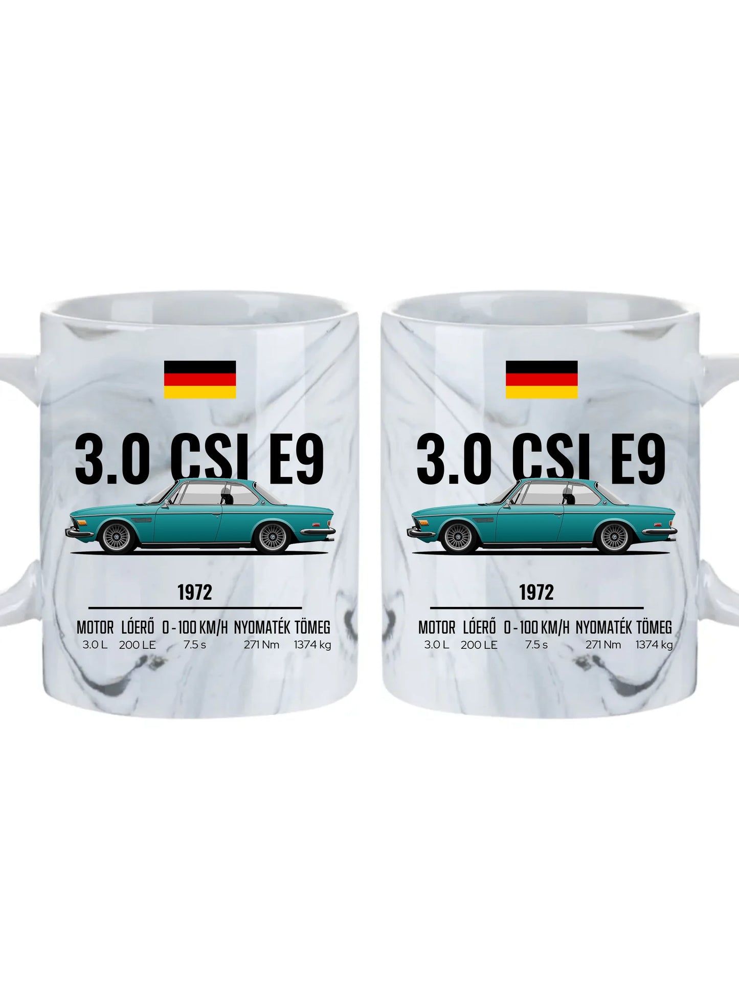 Autó illusztráció - 3.0 CSI E9 60. - Egyedi személyre szabható bögre