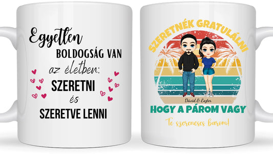 Szerencsés barom - Ajándék pároknak - Személyre szabható bögre