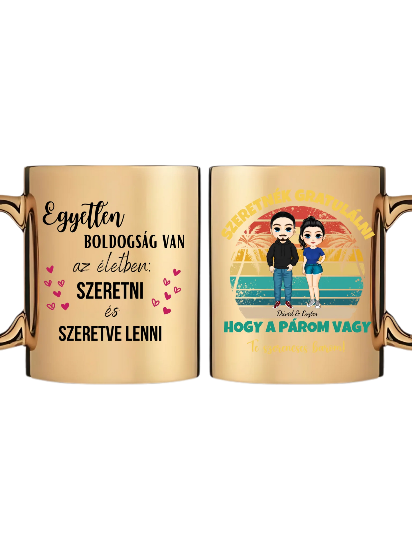 Arany metál bögre