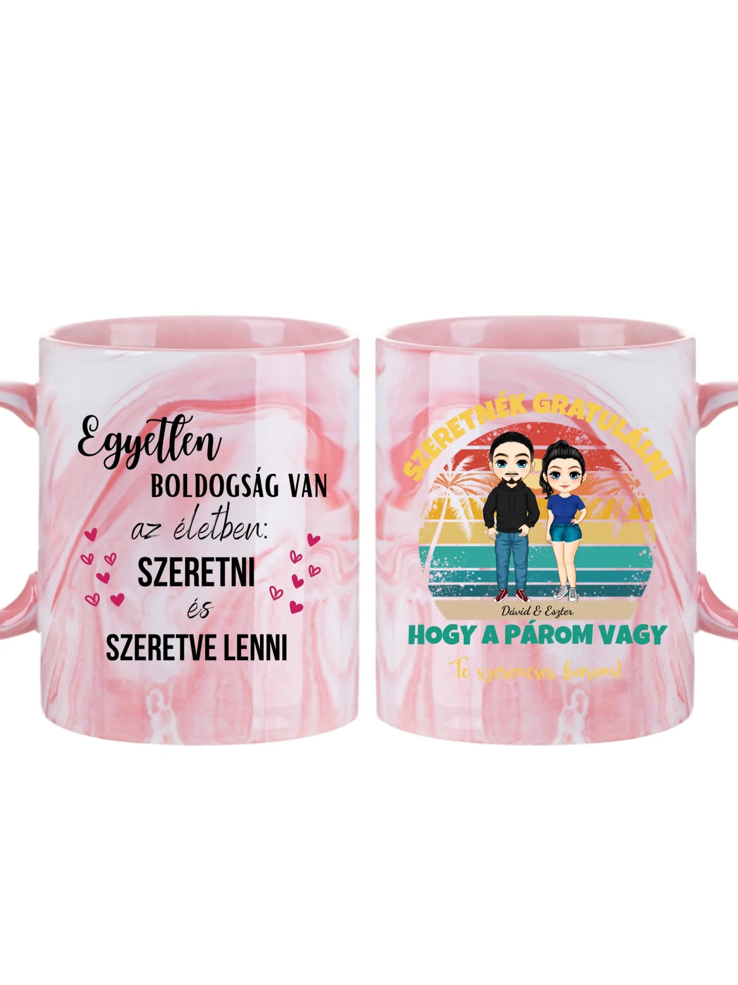Szerencsés barom - Ajándék pároknak - Személyre szabható bögre