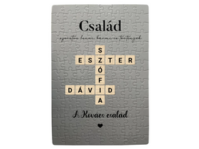 Szókirakó - Ajándék családnak - Személyre szabható puzzle