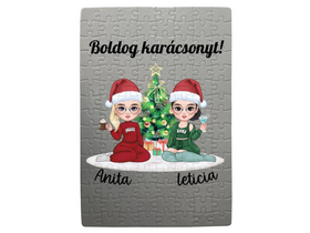 Legjobb barátnők karácsonya #5 - Ajándék barátnőknek - Személyre szabható puzzle