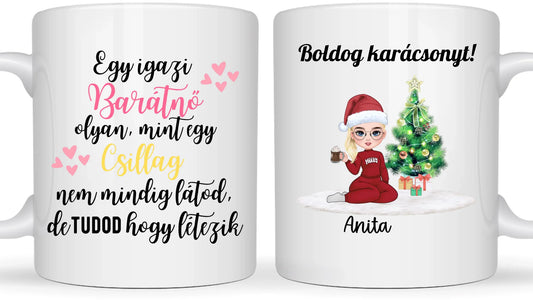 Legjobb barátnők karácsonya #5 - Ajándék barátnőknek - Személyre szabható bögre
