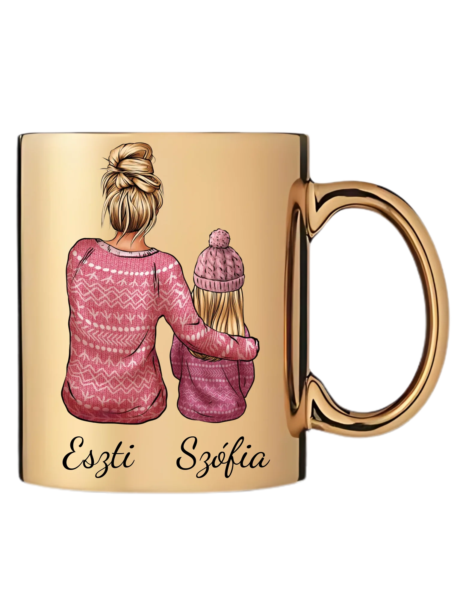 Arany metál bögre jobb oldal