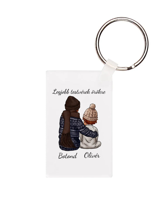 Téglalap alakú kulcstartó eleje - álló