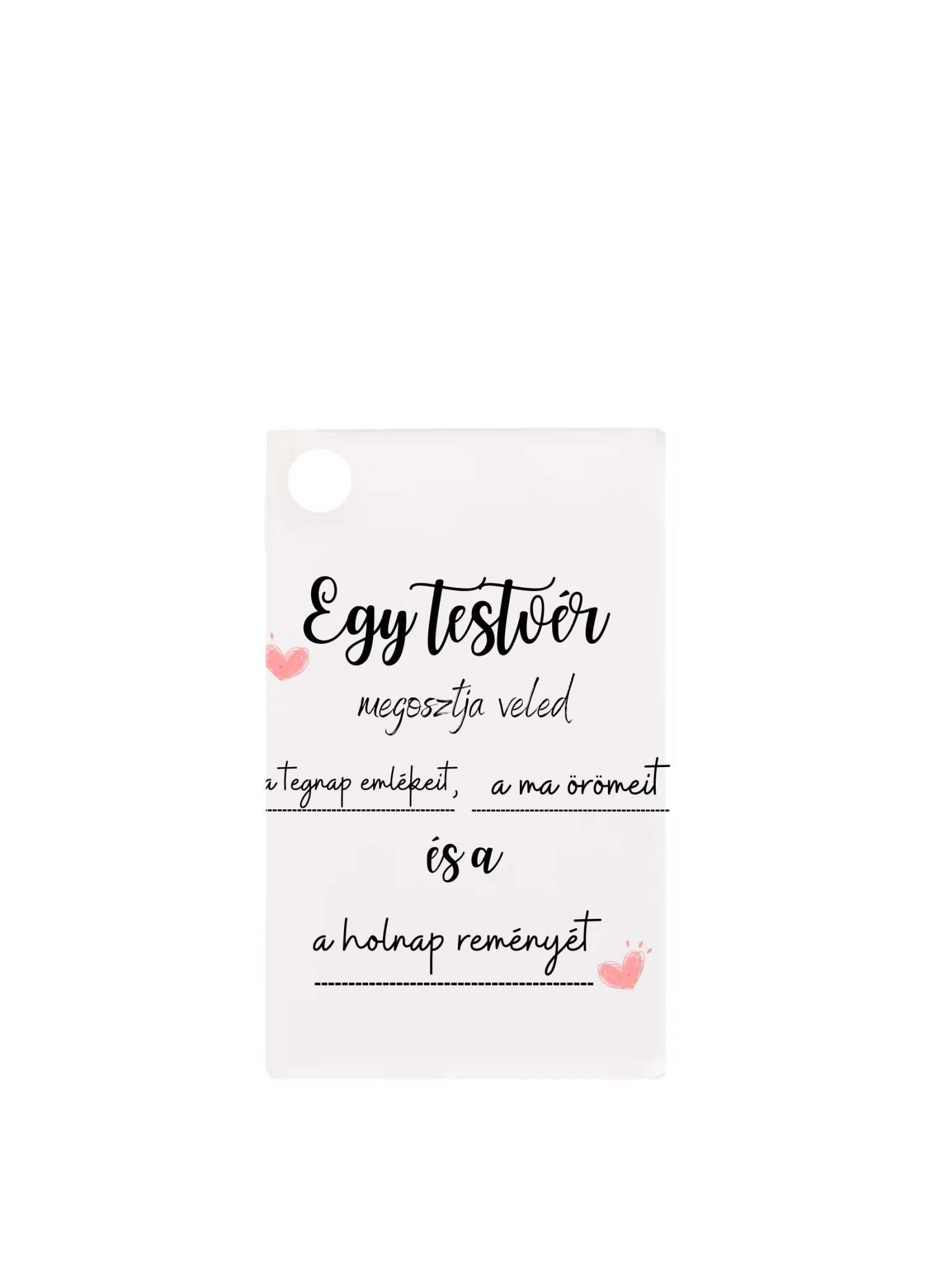 Téglalap alakú kulcstartó hátulja minden nélkül belső nélkül - álló