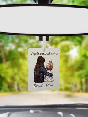 Legjobb fiú testvérek - Ajándék testvéreknek - Személyre szabható autóillatosító