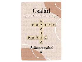 Szókirakó - Ajándék családnak - Személyre szabható puzzle