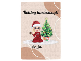 Legjobb barátnők karácsonya #5 - Ajándék barátnőknek - Személyre szabható puzzle
