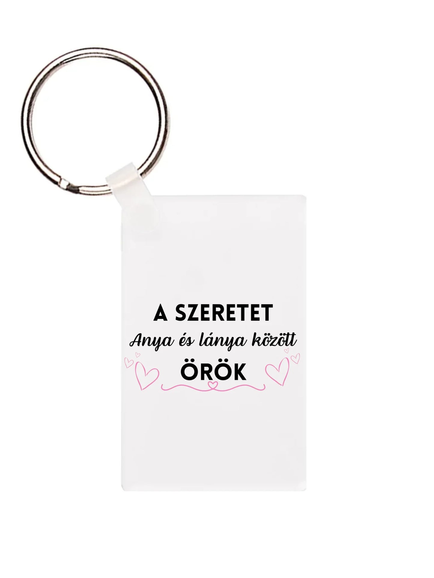 Téglalap alakú kulcstartó hátulja - álló