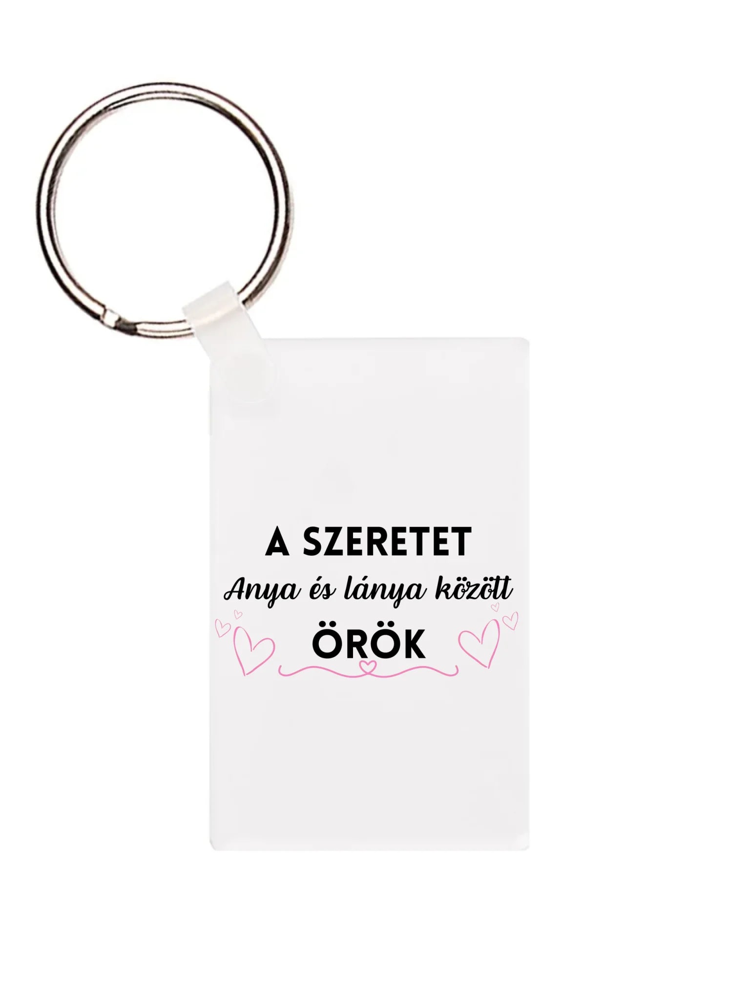 Téglalap alakú kulcstartó hátulja - álló