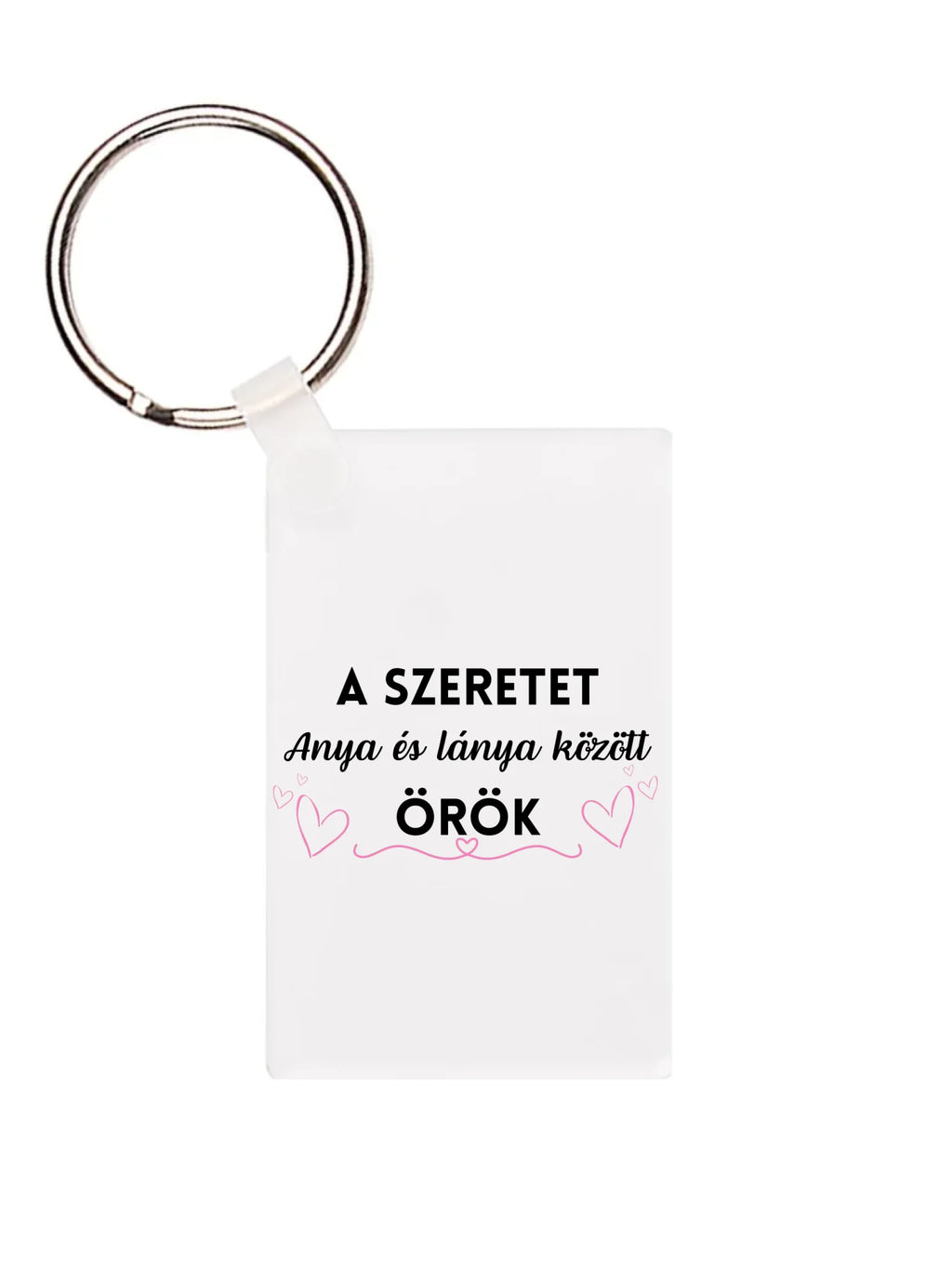 Téglalap alakú kulcstartó hátulja - álló