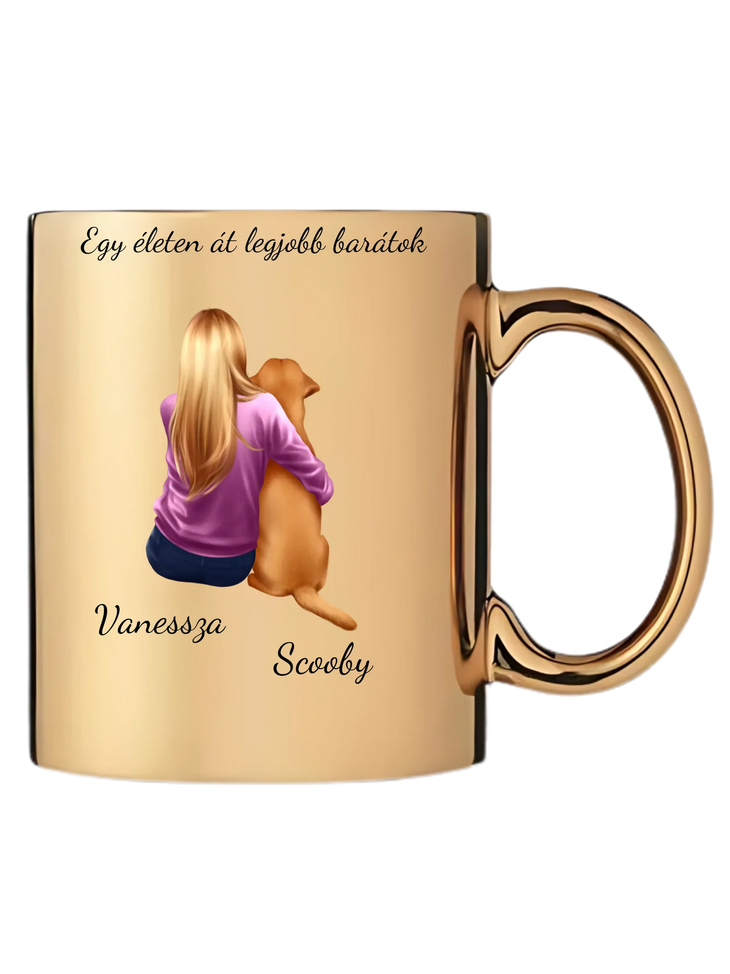 Arany metál bögre jobb oldal