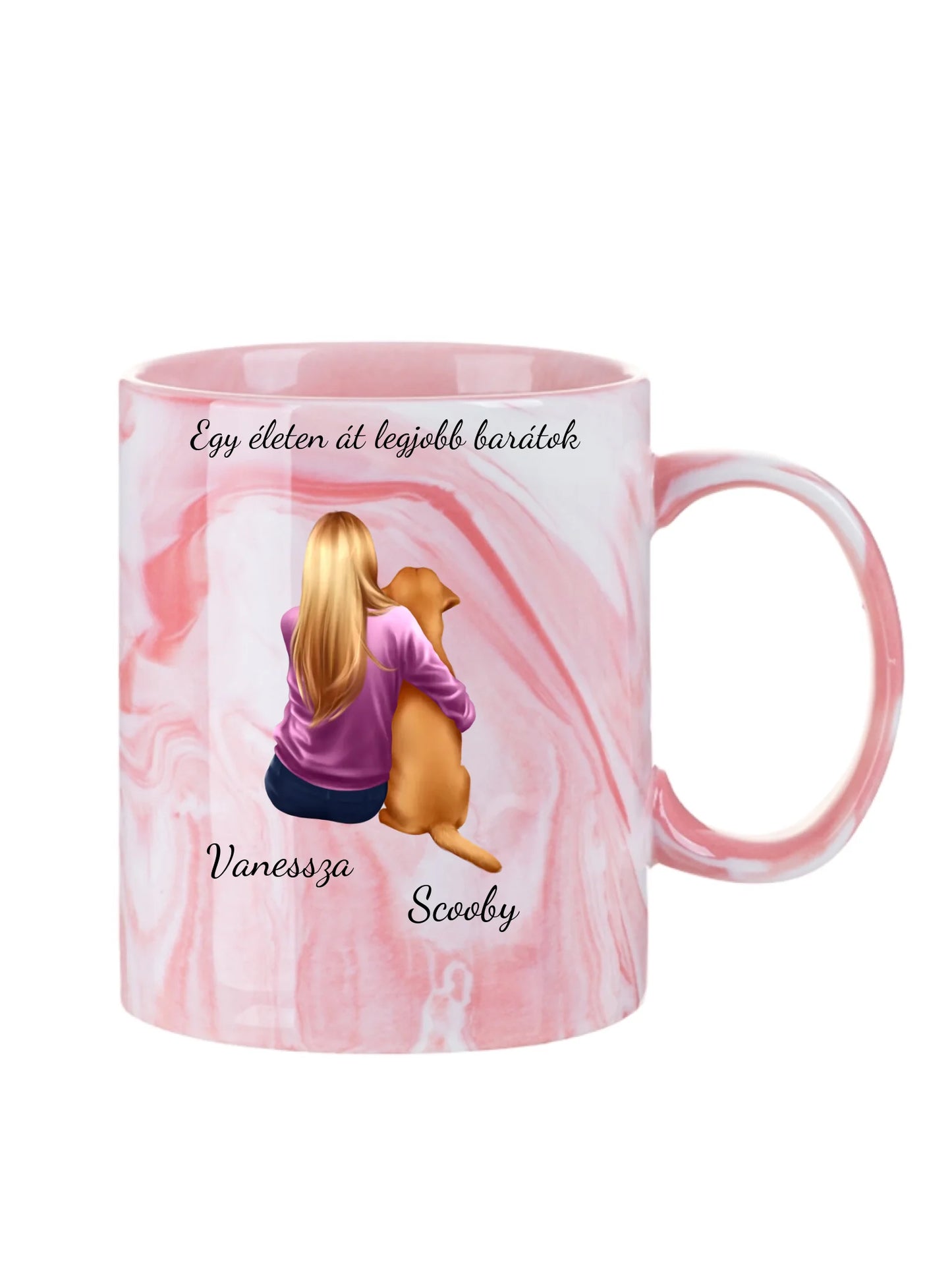 Lány és kutya legjobb barátsága - Egyedi személyre szabható bögre