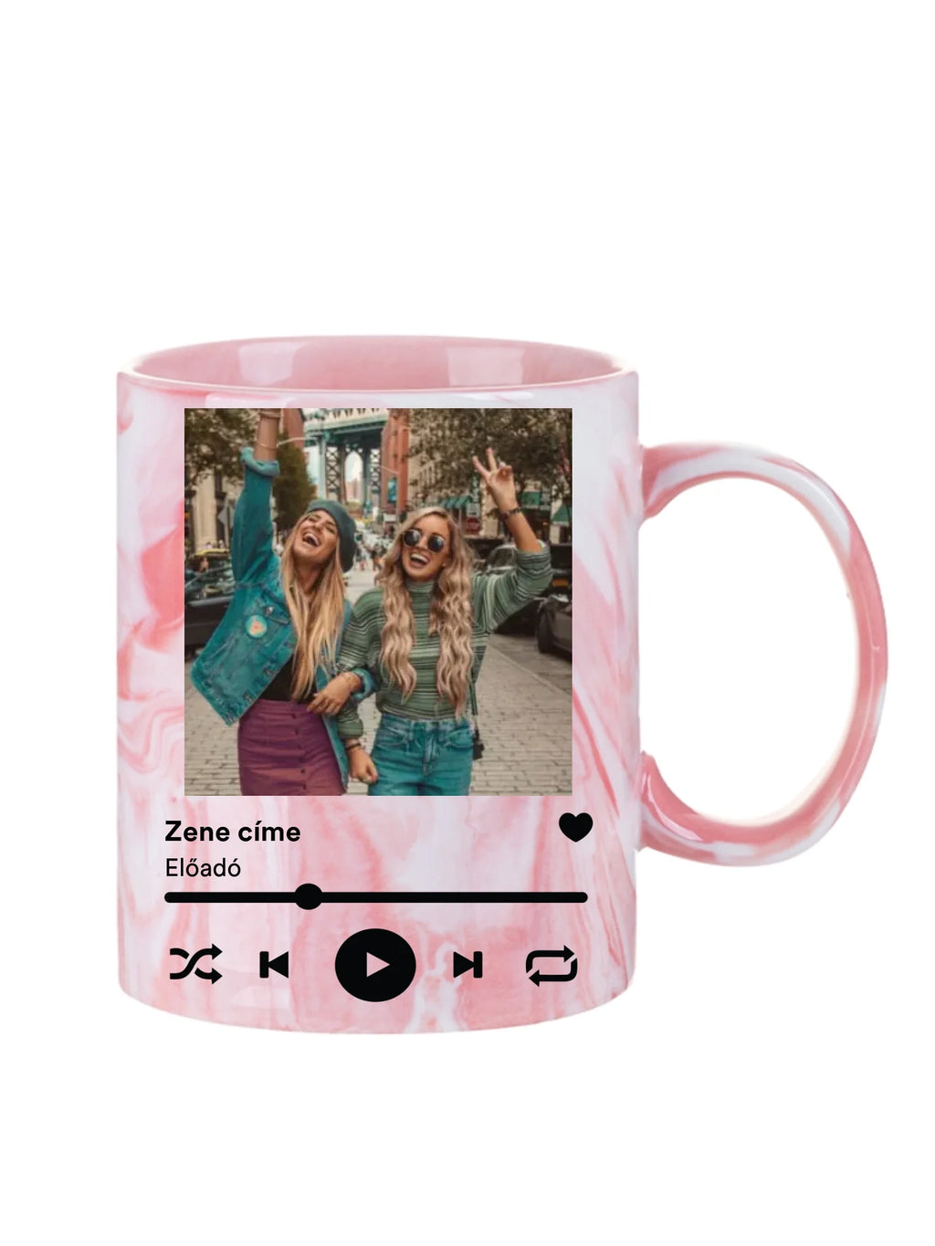 Spotify zeneszámos bögre - Egyedi személyre szabható bögre