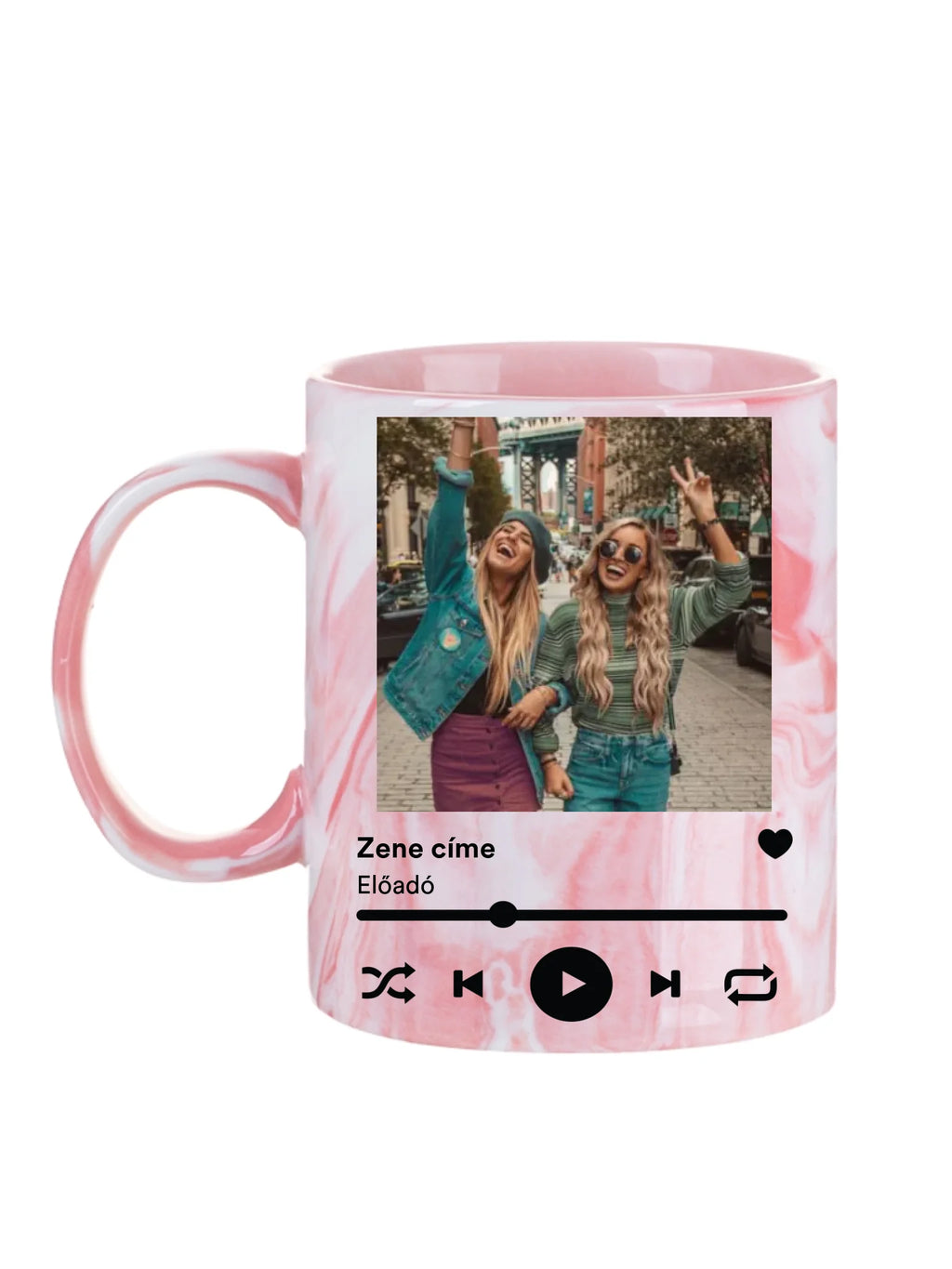 Spotify zeneszámos bögre - Egyedi személyre szabható bögre
