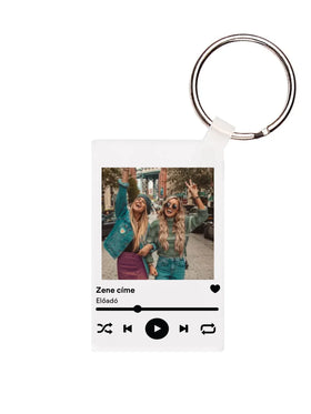 Spotify illusztráció - Egyedi személyre szabható téglalap kulcstartó