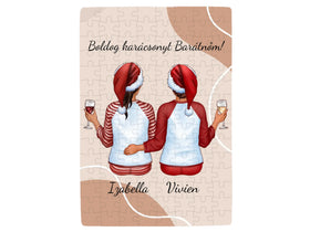 Legjobb barátnők karácsonya - Ajándék Barátnőknek - Személyre szabható puzzle