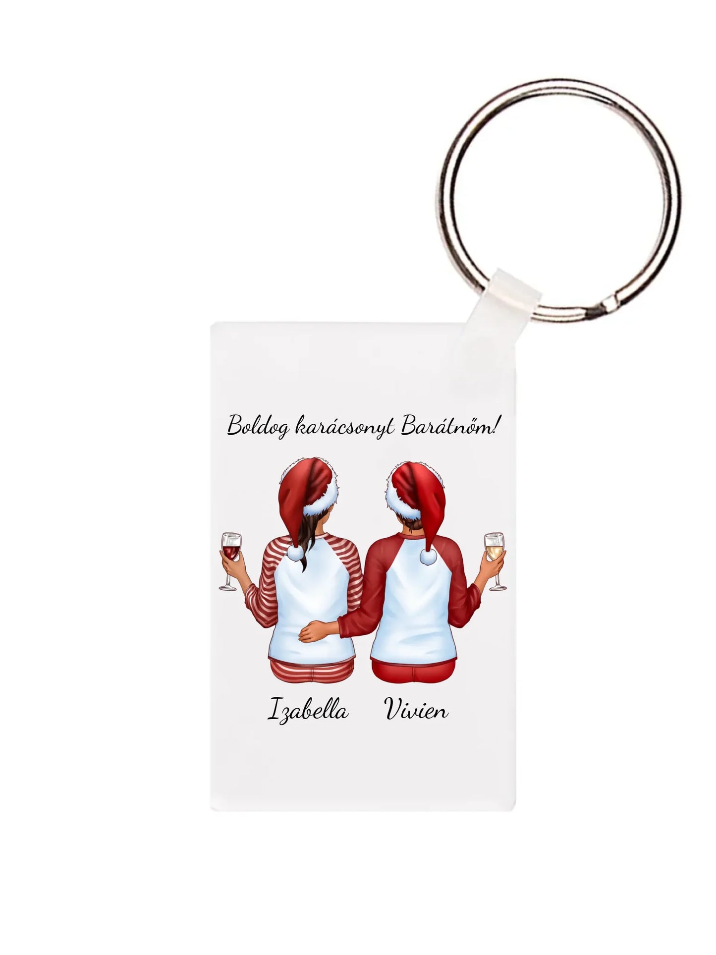 Téglalap alakú kulcstartó eleje - álló