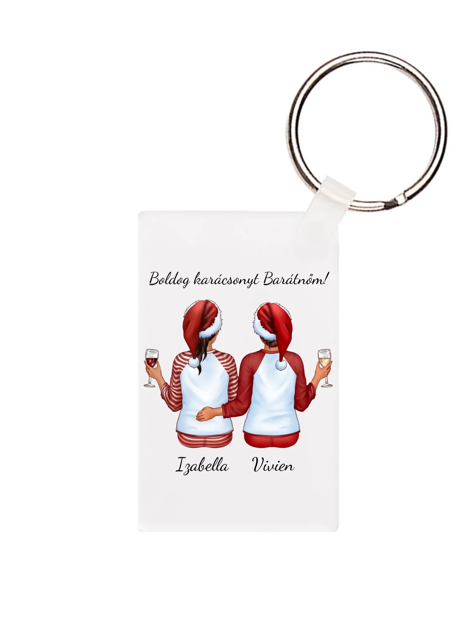 Téglalap alakú kulcstartó eleje - álló