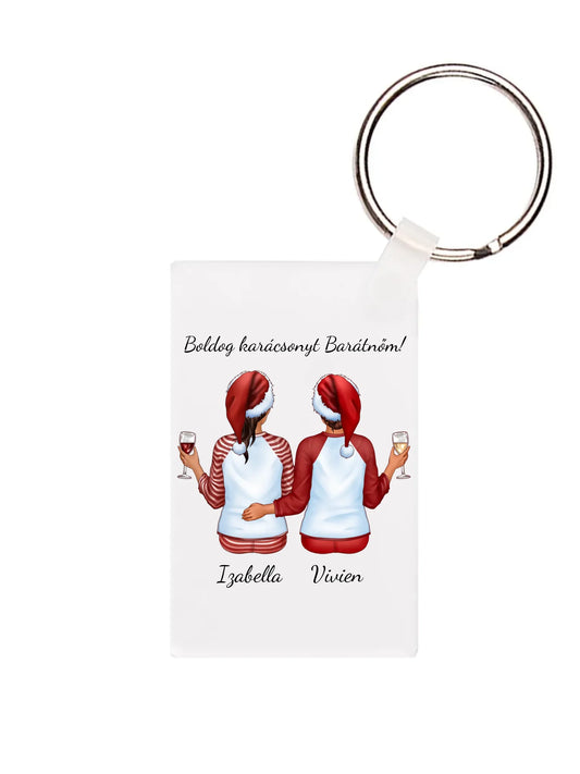 Téglalap alakú kulcstartó eleje - álló