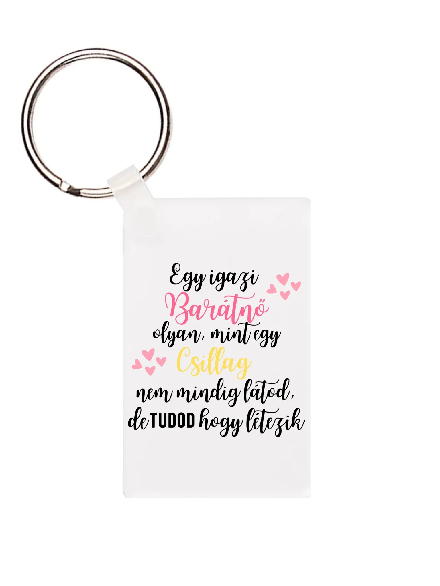 Téglalap alakú kulcstartó hátulja - álló