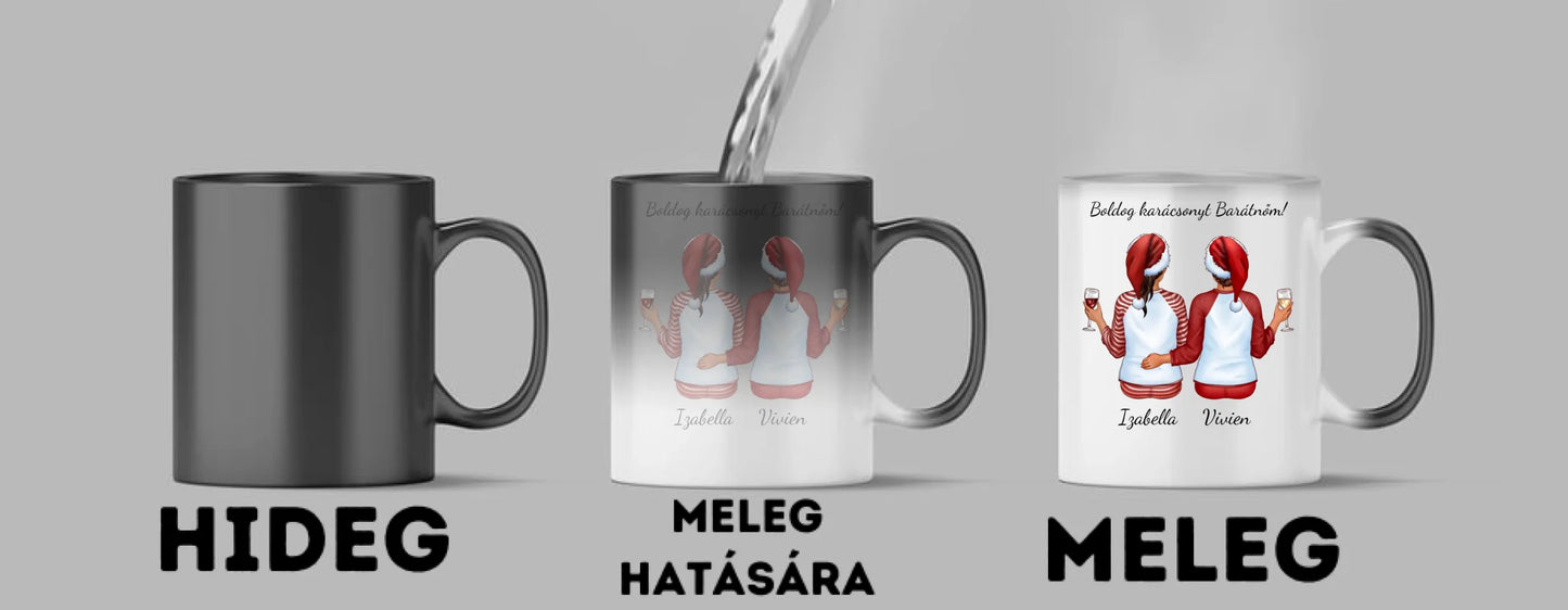 Legjobb barátnők karácsonya - Ajándék Barátnőknek - Személyre szabható bögre