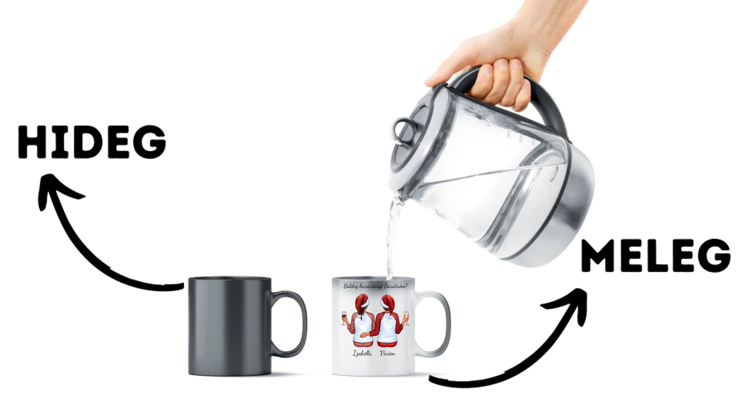 Legjobb barátnők karácsonya - Ajándék Barátnőknek - Személyre szabható bögre