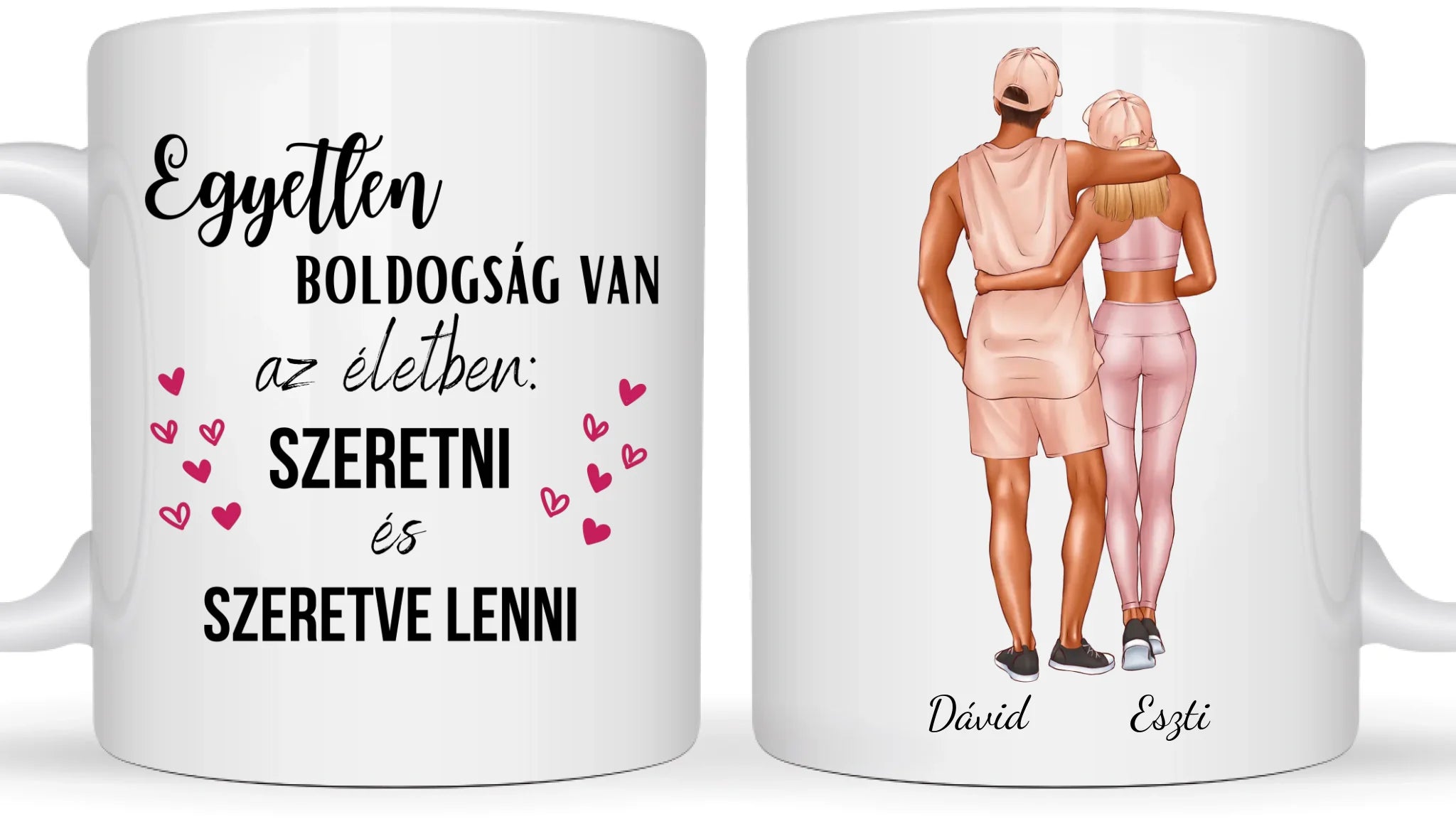 Fitness pár - Ajándék Pároknak - Személyre szabható bögre