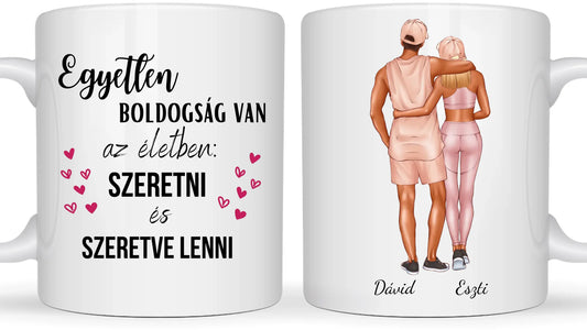 Fitness pár - Ajándék Pároknak - Személyre szabható bögre