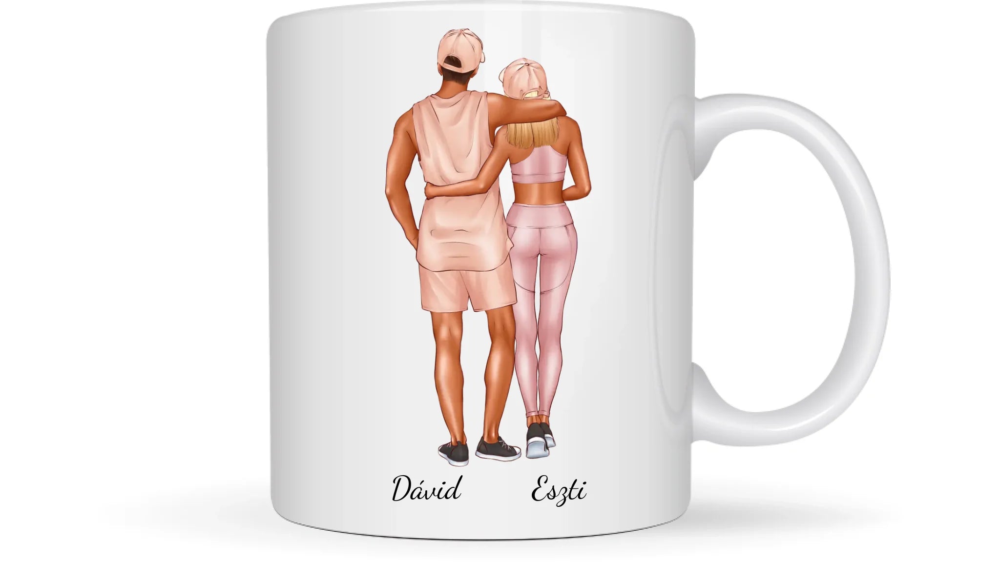 Fitness pár - Ajándék Pároknak - Személyre szabható bögre