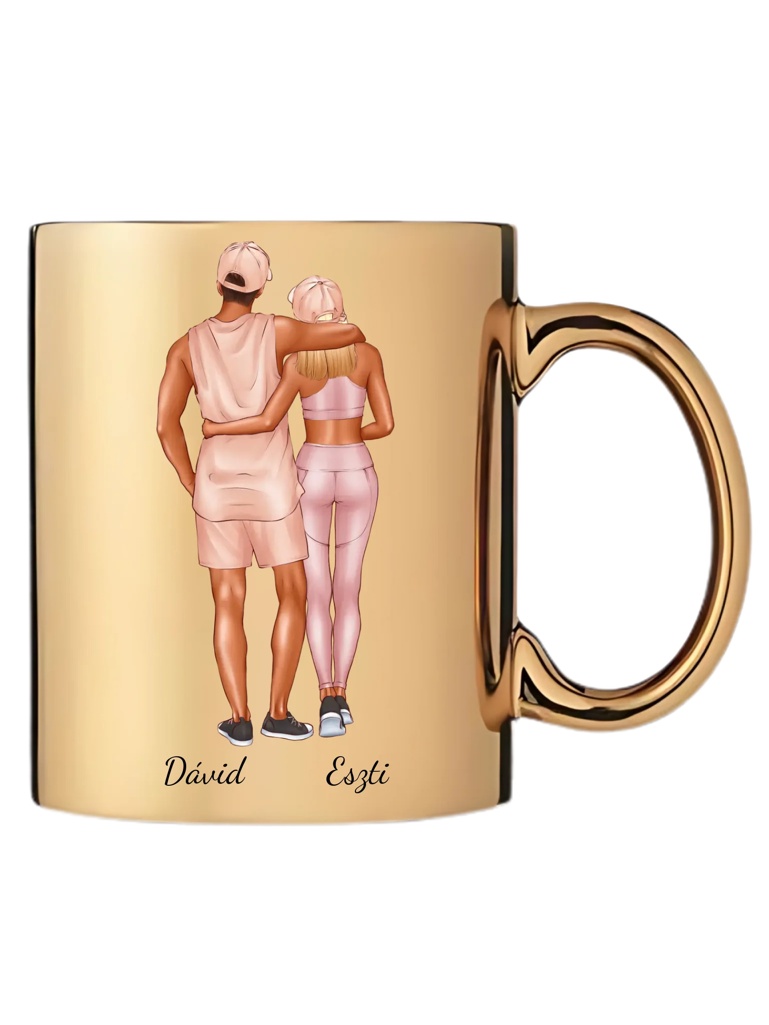 Arany metál bögre jobb oldal